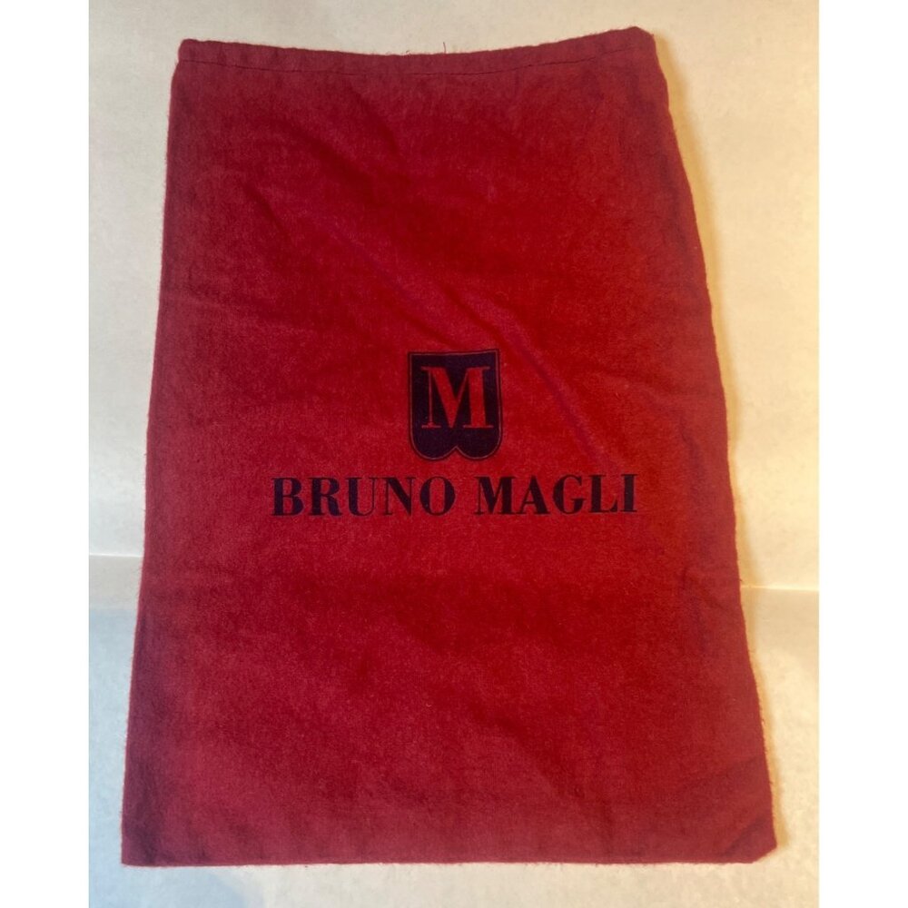 Bruno Magli Red Drawstring Dust Bag Logo For Shoe or Accessory Storage